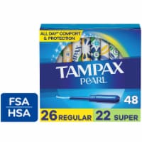 Tampax Pearl LeakGuard Protection Tampons Duo Pack Regular/Super Absorbency Unscented Perspective: Main