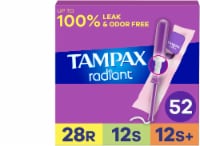 Tampax Radiant LeakGuard Protection Tampons Trio Pack Regular/Super/Super Plus Absorbency Unscented Perspective: Main