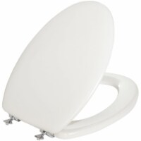 Mayfair Elongated White Molded Wood Toilet Seat