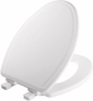 Mayfair Enlongated Molded Wood Toilet Seat - White Perspective: Main