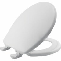 Mayfair Slow Close Round White Plastic Toilet Seat