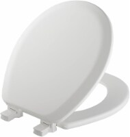 Mayfair White Round Molded Wood Toilet Seat