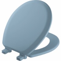 Mayfair Advantage Round Closed Front Blue Wood Toilet Seat 41EC034