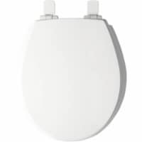 Mayfair White Round Molded Wood Toilet Seat