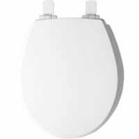 Mayfair White Round Molded Wood Toilet Seat