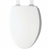 Mayfair White Elongated Molded Wood Toilet Seat