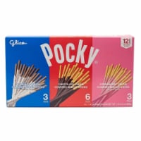 Glico Pocky Biscuit Sticks 3 Flavor Variety, 1.41 Ounce (Pack of 12)