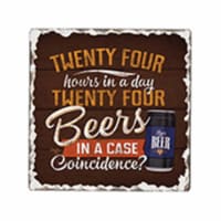 Counter Art CART67879 24 Beers Single Tumble Tile Coaster