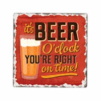 Counter Art CART67893 Beer O Clock Single Tumble Tile Coaster