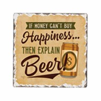 Counter Art CART67911 Explain Beer Single Tumble Tile Coaster