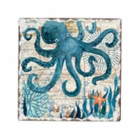 Counter Art CART67932 Nautical Octopus Single Tumble Tile Coaster