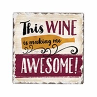 Counter Art CART67984 Awesone Wine Single Tumble Tile Coaster