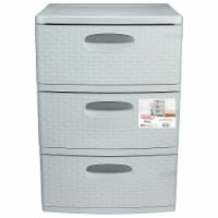 Sterilit Weave 3 Drawer Unit - Cement Gray Perspective: Main