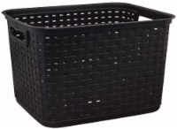 STERILITE TALL WEAVE BASKET-ESPRESSO Perspective: Main