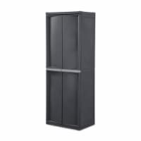 Sterilite Adjustable 4-Shelf Storage Cabinet With Doors, Gray | 01423V01
