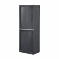Sterilite Adjustable 4-Shelf Storage Cabinet With Doors, Gray | 01423V01