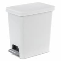 Rubbermaid 13 Gallon Rectangular Spring-Top Lid Wastebasket Trash Can,  White, 1 Piece - Fry's Food Stores