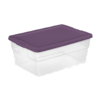 Sterilite Moda Purple Latching Box with Lid Perspective: Main