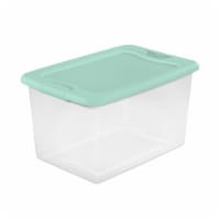 Sterilite 64 Quart Crisp Green Latching Box Perspective: Main