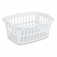Sterlite Rectangular Bushel Laundry Basket - White Perspective: Main