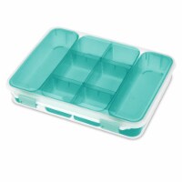 Sterilite 3-Layer Stack and Carry Organizer - Clear/Aqua, 1 ct - Harris  Teeter