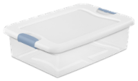 Sterilite 32 Qt. White Latching Storage Tote 14968006