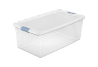 Sterilite Latching Storage Box - Clear/White