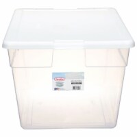 Sterilite® 56 Quart Storage Box - Clear with White Lid Perspective: Main