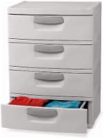 Sterilite 0174 - 4 Drawer Unit Flat Gray 01743V01