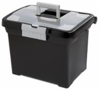 Sterilite Portable File Box - Black Perspective: Main