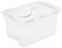 48 Packs Clear Small Plastic Containers Transparent Storage Box with Hinged  Lid