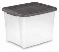 Sterilite Storage Tote with Lid - Clear/Gray