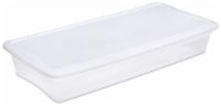 Sterilite 19608006 41 Quart/39 Liter Underbed Storage Box Clear with White Lid 6-Pack