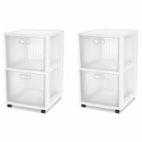 Sterilite® Ultra 2-Drawer Cart - White/Clear