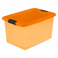 Sterilite 18 Gallon Storage Tote - Orange / Black, 18 gal - Kroger