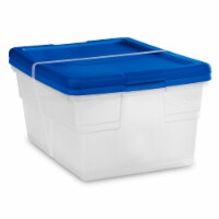 Sterilite Storage Boxes with Lids - 5 Pack - Insignia Blue Perspective: Main