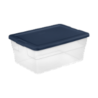 Sterilite Clear Storage Box Multipack - Marine Blue Perspective: Main