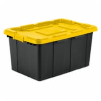 Sterilite Gasket Tote - Yellow Lily/Black Perspective: Main