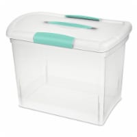 Sterilite Large 45 Gal Wheeled Latching Storage Tote Boxes, Gray/Green (4  Pack), 1 Piece - Kroger