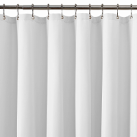 Everyday Living Waterproof Fabric Shower Liner - White Perspective: Main