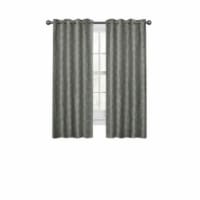 Maytex Mills Petal Mosaic with Gromm Curtain - Gray