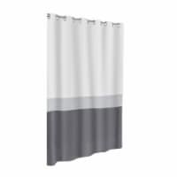 Maytex Mills InstaCurtain Colorblock Stripe Shower Curtain - Gray