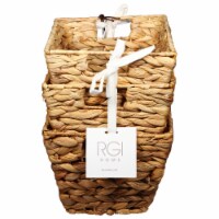 Maytex Mills Natural Havana Water Hyacinth Rectangular Tapered Basket Perspective: Main