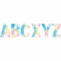 Eureka 7  Deco Letters Fluorescent Tie-Dye 129 Pieces (EU-850003)