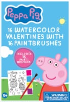 Peppa Pig Valentine's Watercolor with Paint Brushes Perspective: Main