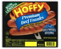 Hoffy Premium Bun Length Beef Franks Family Pack