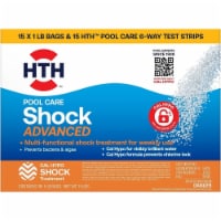 HTH 52044 Swimming Pool Shock Advanced and Test Strips, 1 Pound (Pack of 15)