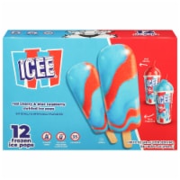Icee® Swirled Red Cherry & Blue Raspberry Frozen Ice Pops Perspective: Main