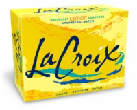 LaCroix® Lemon Flavored Sparkling Water Cans Perspective: Main