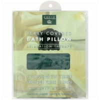 Earth Therapeutics Terry Covered Bath Pillow Dark Green - 1 Pillow